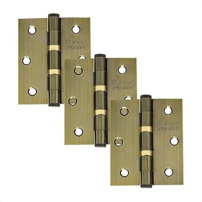 Dobradiça com Anel Modelo 891 Alta Durabilidade Ferro Latonado Oxidado Silvana 3 Unidades