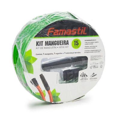 Mangueira de Jardim Lisa 15 Metros Verde PVC Alta Resistência Duas Camadas Famastil