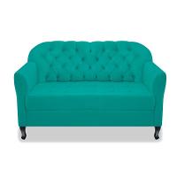 Namoradeira Julia A02 Suede - Amarena Móveis Cor Azul Turquesa - 4
