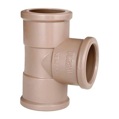 Kit com 2 Tês Soldáveis 50mm para Instalações Hidráulicas Plastilit