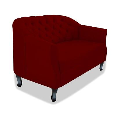Namoradeira Julia A02 Suede - Amarena Móveis Cor Bordô