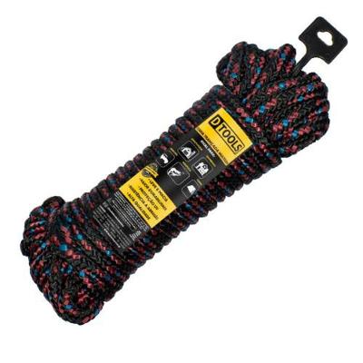 Corda Trançada Multiuso Pet Colorida 12MM X 20M Poliester para Amarracao de Cargas Dtools