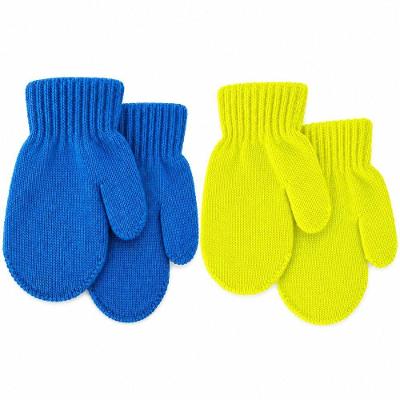 Kit 2 Pares Luva para Bebê 13x10cm Azul Amarelo Bene Casa