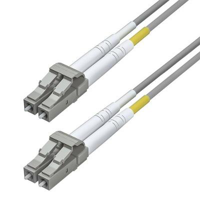 Cordão Óptico Duplex Multimodo OM3 1,5m 2LC-UPC X LC-UPC LSZH Armored Cinza Cabos Golden