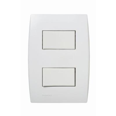 Conjunto Interruptor 1 Tecla Simples e Paralelo 4x2 com Placa Ilus ABS Soprano
