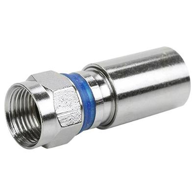 Conector para Cabo Coaxial Compressão RG59 Conexão Segura Inox Pix 10 un