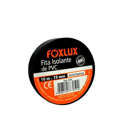 Foxlux Fita Isolante 10 Peças 19mm X 5m Preta 600V em PVC