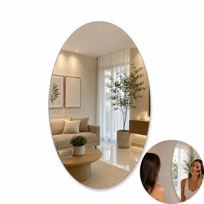 Espelho Adesivo Grande Oval sem Moldura para Decoração Multiuso Espelhado Yeet