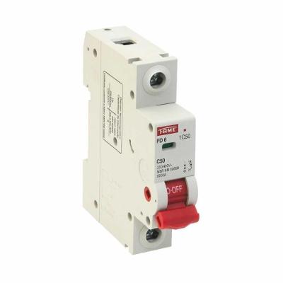 Disjuntor Termomagnético FD C50 Monopolar 1P 50A 6kA 250V Bivolt Fame Brasil