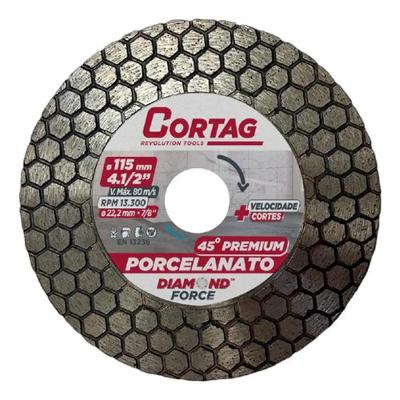Disco Diamantado para Chanfro 45G Premium 115mm Alta Performance Cortag