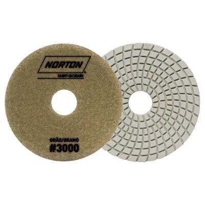 Disco Diamantado de Polimento G3000 Granitos Mármore Pedras Decorativas 100mm Norton