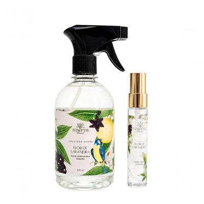 Kit Água Perfumada e Home Spray Orquídea Negra e Flor de Laranjeira Reserva Brasil