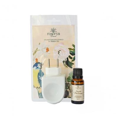 Kit Essência Concentrada Jasmim com Murumuru 20ML + Aromatizador Elétrico Porcelana Reserva Brasil