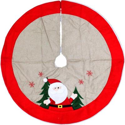 Saia para Árvore de Natal Temática Papai Noel Branco Poliéster 90CM