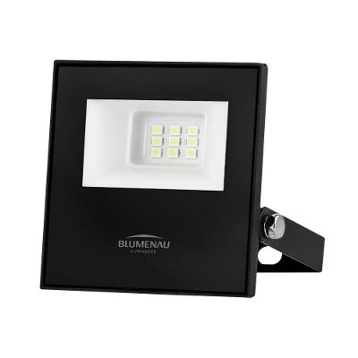 Refletor LED Play Bivolt Luz Branca 10W Preto Externo Blumenau Iluminação