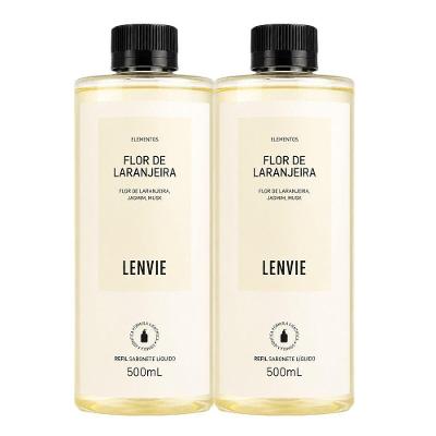 Refil Sabonete Líquido Flor de Laranjeira Elementos Floral Cítrico 500ML L'envie
