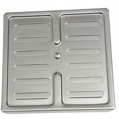 Grelha Quadrada com Caixa para Piso Inox Maximus Kitinox 100mm Aco Inoxidavel