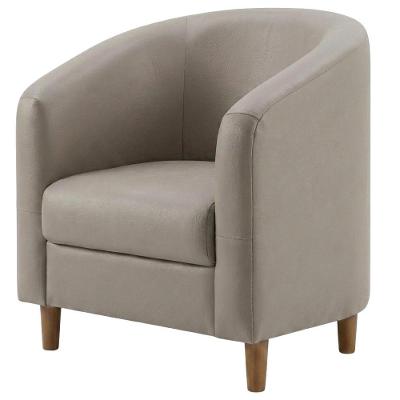 Poltrona Decorativa Aura Courino Assento D26 Encosto D20 Pes Madeira Milani Movelaria