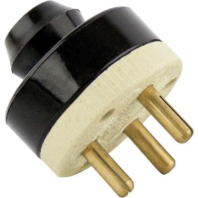 Plugue Industrial 3X30A 3 Polos Porcelana Preto Alta Voltagem Foxlux