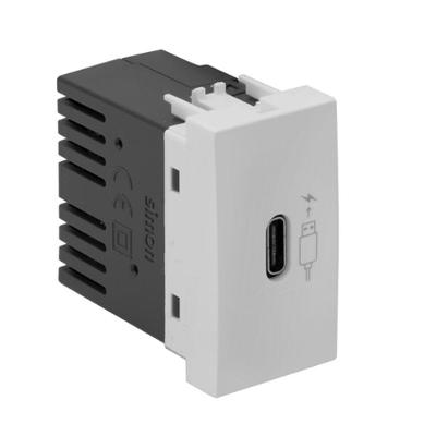 Módulo Tomada USB-C Linha 30-35 2,1A Bivolt Branco Simon
