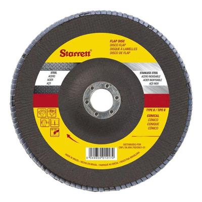Disco Flap Reto FDS115-60FC Zircônio Grão 60 4.1-2 Desbaste e Acabamento Starrett
