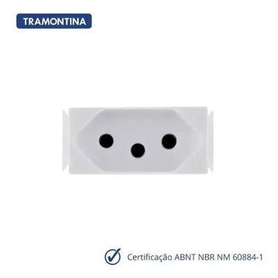 Tomada 2p+t 10A Módulo 1 Aria 10A-250V Branco Tramontina 220V