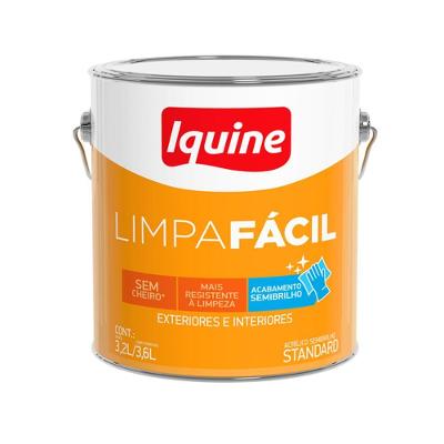 Tinta Acrilica Semi Brilho Standard Perolada Limpa Facil Superficies Internas e Externas Iquine