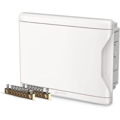 Quadro de Distribuição Pvc com Barramento 6-8 Disjuntores Instalações Elétricas Branco Krona