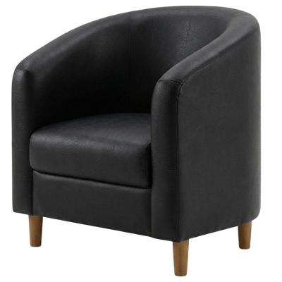 Poltrona Decorativa Aura Assento D26 Courino Madeira Milani Movelaria