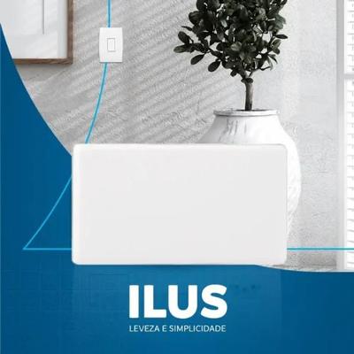 Módulo Interruptor Simples Iris-ilus 1 Tecla com Requinte e Estilo Branco Iriel