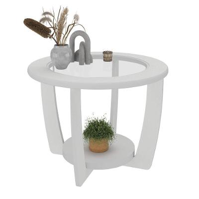 Mesa de Centro Curve Quadrada MDF 60CM Branco Artely