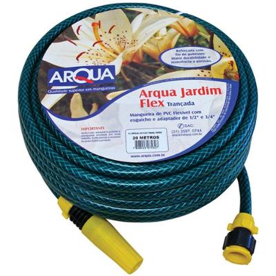 Mangueira de Jardim Flexível Trançada 7-16 X 1,7mm 30 Metros Verde com Conexões Arqua