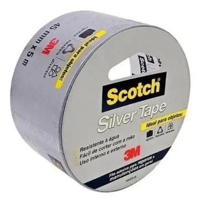 Fita Adesiva Silver Tape Fita Silver Tape 5 Metros X 45mm Scotch 3m Alta Adesao 3M Brasil