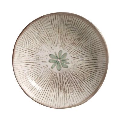 Prato Fundo Bio Evergreen Cerâmica Stoneware 22,5CM 1 Unidade Verde e Branco Porto Brasil