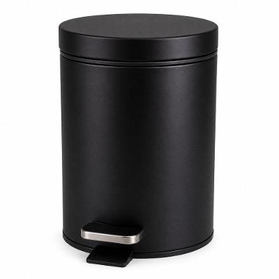 Lixeira com Pedal 3L Plástico e Metal Abertura por Pedal Preta Unicasa Móveis
