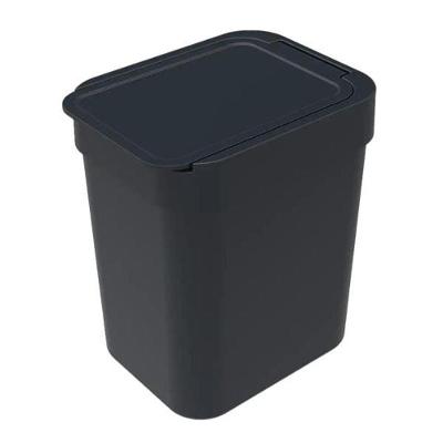 Lixeira Soprano 2,5L Plástico Abertura Manual Tampa Open Stop Preta