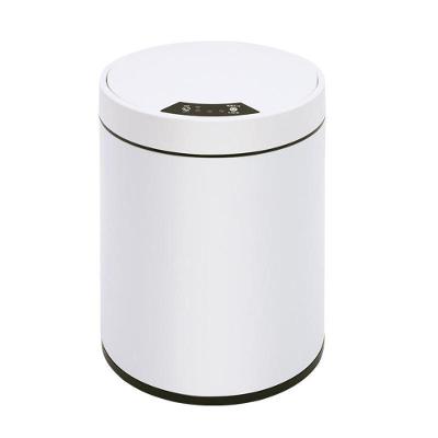 Lixeira Automática 8L Aço Inox Abertura com Sensor Branco Kangur
