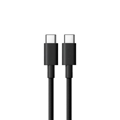 Cabo USB C para USB C Xiaomi Trançado Carregamento Ultrarrápido Ate 120W 6A PD 3.0 Preto 200cm