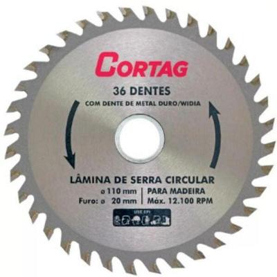 Serra Circular 61448 36 Dentes Widia para Madeira e MDF Cortag 185MM
