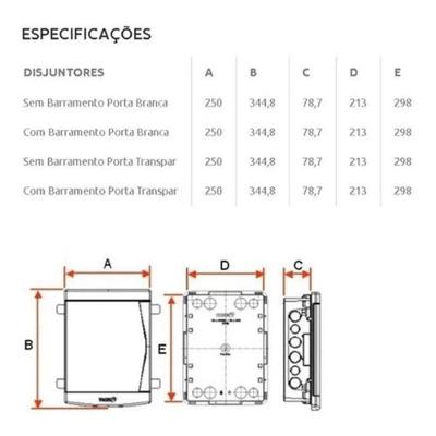 Quadro de Distribuição 33046995 Embutir 12-16 Módulos Branco Tigre