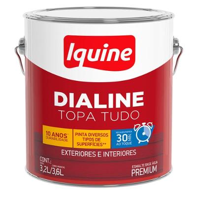 Tinta Esmalte Premium à Base de Água Dialine Brilhante 3,2L Iquine