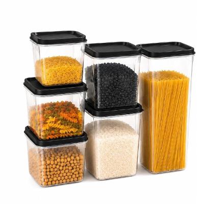 Kit de Potes Modulares Quadrados Ccoz Organizador Alimentos Polipropileno (PP) Empilhável Multiuso