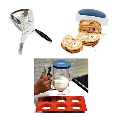 Kit para Massas Dosador Espátula Multifuncional e Espremedor Cítricos Polipropileno e Aço Inoxidável