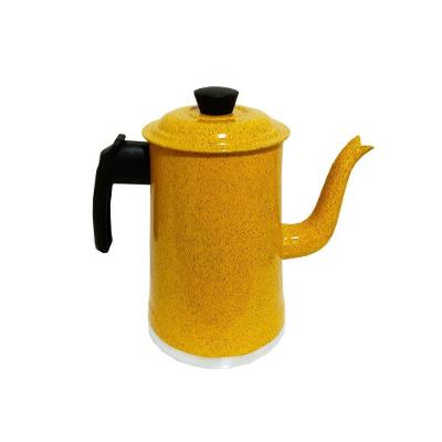 Bule de Café Leite com Apito Alumínio Cabo Baquelite Antitérmico Cozinha Amarela Pig Premium Docesar