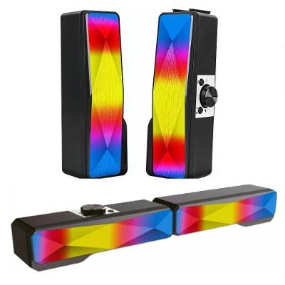 Soundbar Knup Brasil Multimídia RGB 10W RMS 5V USB Preto