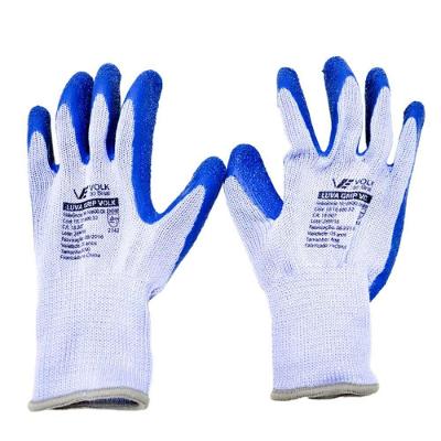 Luva de Proteção para Mãos Volk do Brasil Luva para Mão Latex Grip Pequeno Algodão e Látex Tamanho