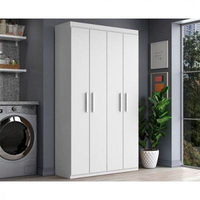 Armário Multiuso Bem mm 4 Portas 6 Prateleiras Branco Aramóveis