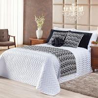 Cobre Leito Sthella Branco Preto Peseira Almofadas 09 Peças - 10