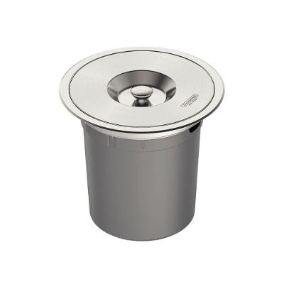 Lixeira Clean Round Embutir Balde Removível 5L Inox Tramontina