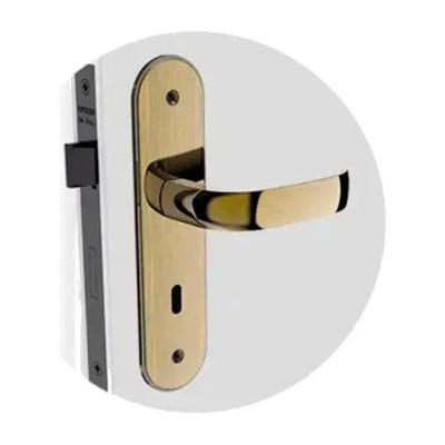 Fechadura Interna Ícaro Alavanca com Mecanismo Reversível Antique Brass Oxidado Soprano